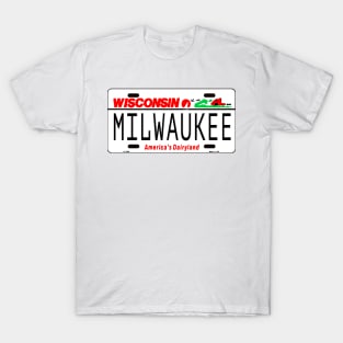 Milwaukee, WI License Plate T-Shirt